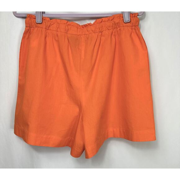 Piombo Drawstring Cotton Shorts with Pockets Orange size L - Picture 11 of 13